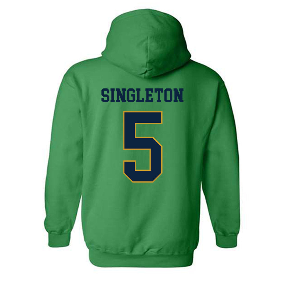 Notre Dame - NCAA Baseball : Dylan Singleton - Classic Fashion Shersey Hooded Sweatshirt-1