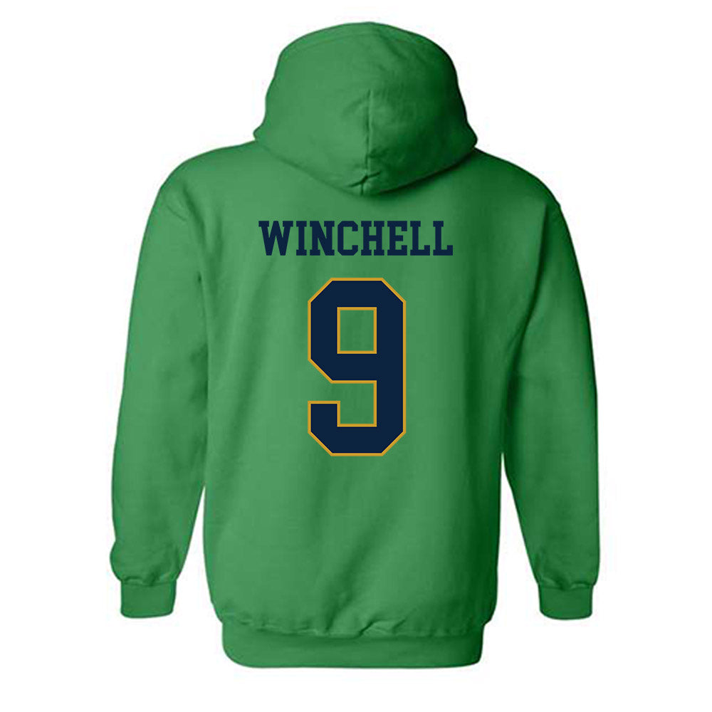 Notre Dame - NCAA Softball : Mickey Winchell - Classic Fashion Shersey Hooded Sweatshirt-1