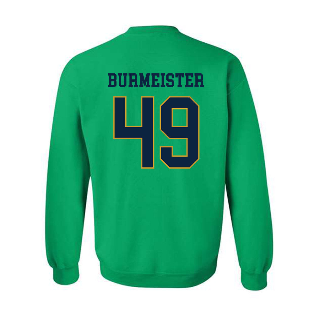 Notre Dame - NCAA Men's Lacrosse : Ben Burmeister - Classic Fashion Shersey Crewneck Sweatshirt-1