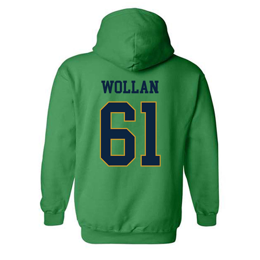 Notre Dame - NCAA Football : Robbie Wollan - Classic Fashion Shersey Hooded Sweatshirt-1