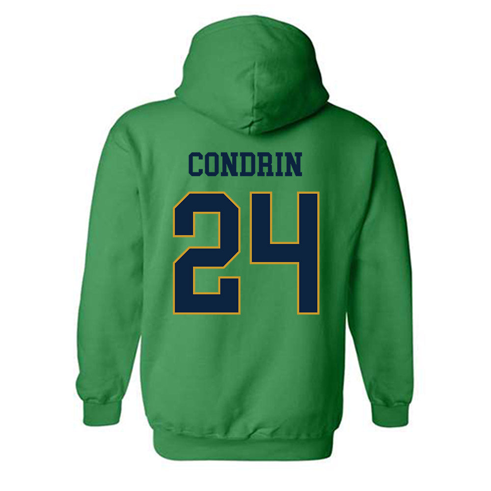 Notre Dame - NCAA Baseball : Luke Condrin - Classic Fashion Shersey Hooded Sweatshirt-1