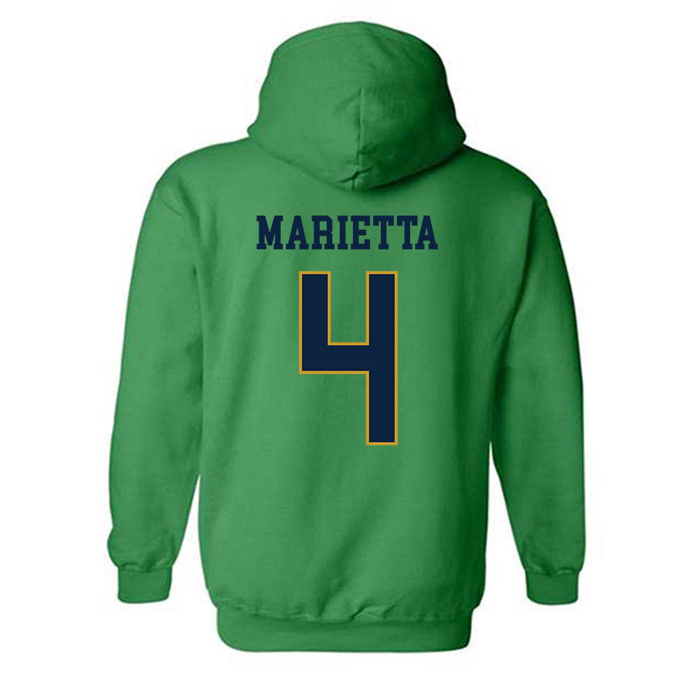 Notre Dame - NCAA Softball : Ashley Marietta - Classic Fashion Shersey Hooded Sweatshirt-1