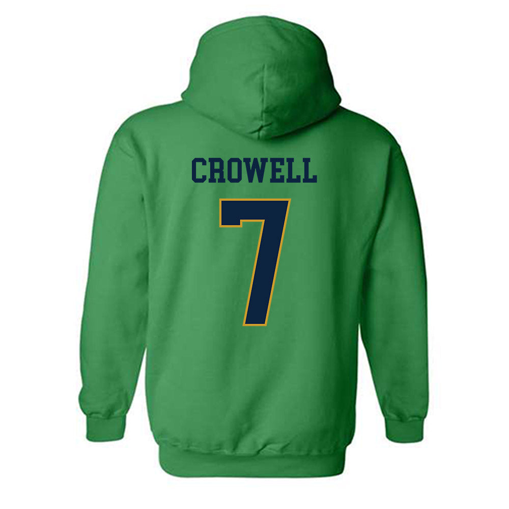 Notre Dame - NCAA Baseball : Caden Crowell - Classic Fashion Shersey Hooded Sweatshirt-1