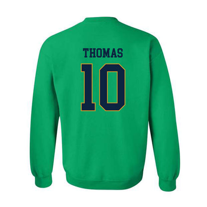 Notre Dame - NCAA Football : Loghan Thomas - Classic Fashion Shersey Crewneck Sweatshirt-1