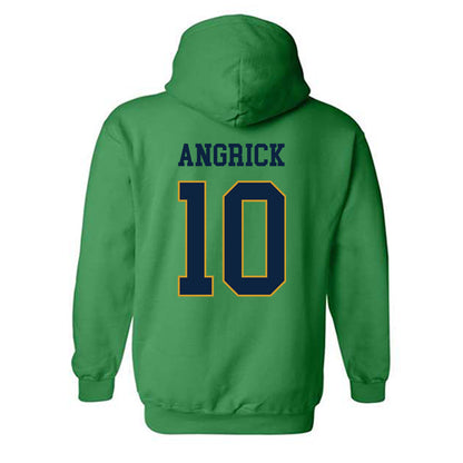 Notre Dame - NCAA Men's Lacrosse : Will Angrick - Classic Fashion Shersey Hooded Sweatshirt-1