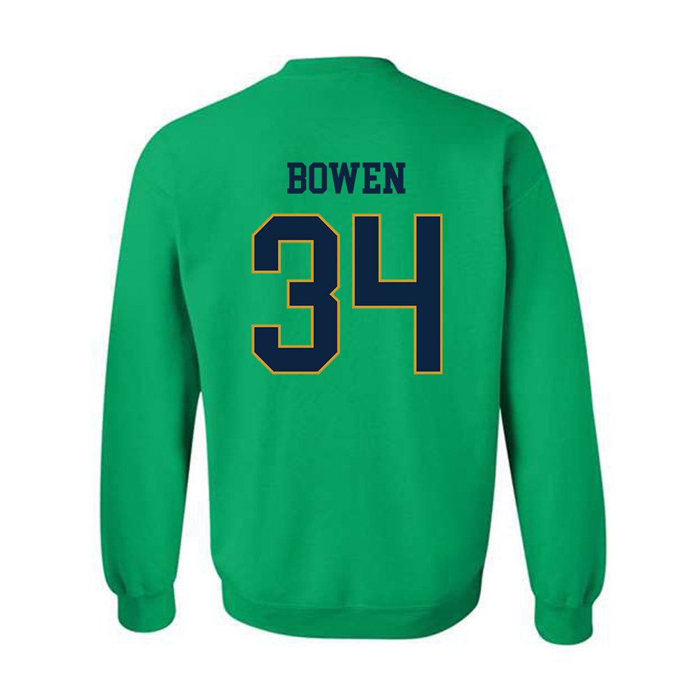 Notre Dame - NCAA Football : Drayk Bowen - Classic Fashion Shersey Crewneck Sweatshirt-1