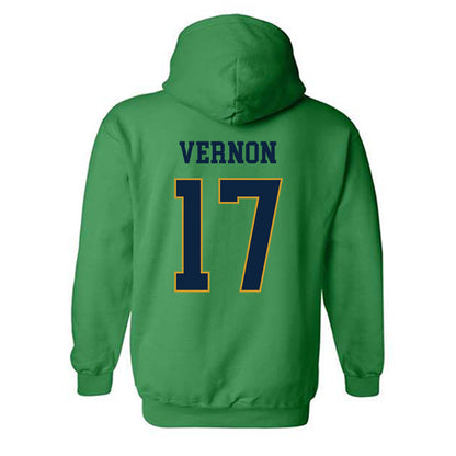 Notre Dame - NCAA Football : Brenan Vernon - Classic Fashion Shersey Hooded Sweatshirt-1