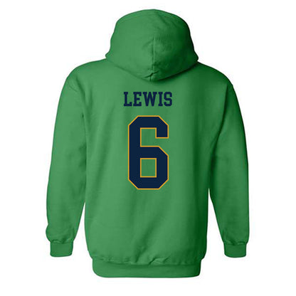 Notre Dame - NCAA Men's Soccer : Wyatt Lewis - Classic Fashion Shersey Hooded Sweatshirt-1
