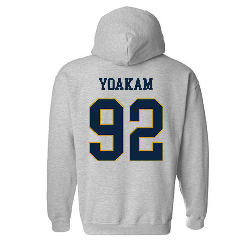 Notre Dame - NCAA Football : Zachary Yoakam - Classic Fashion Shersey Hooded Sweatshirt-1