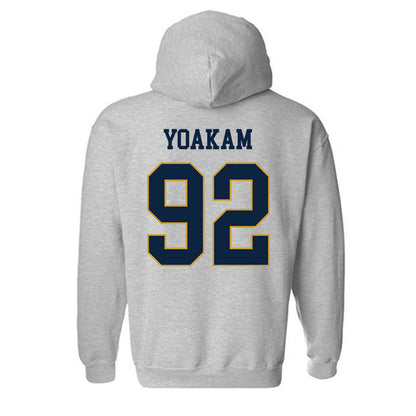 Notre Dame - NCAA Football : Zachary Yoakam - Classic Fashion Shersey Hooded Sweatshirt-1