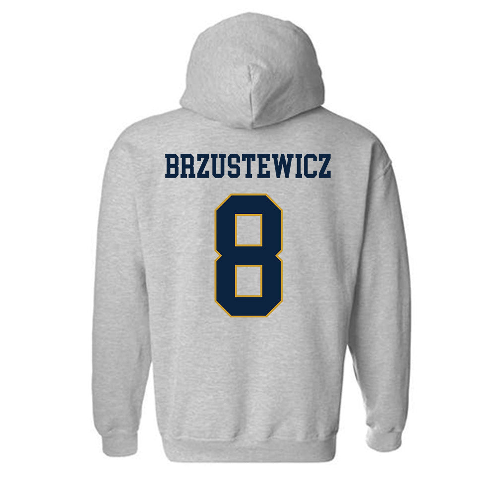 Notre Dame - NCAA Baseball : Hudson Brzustewicz - Classic Fashion Shersey Hooded Sweatshirt-1