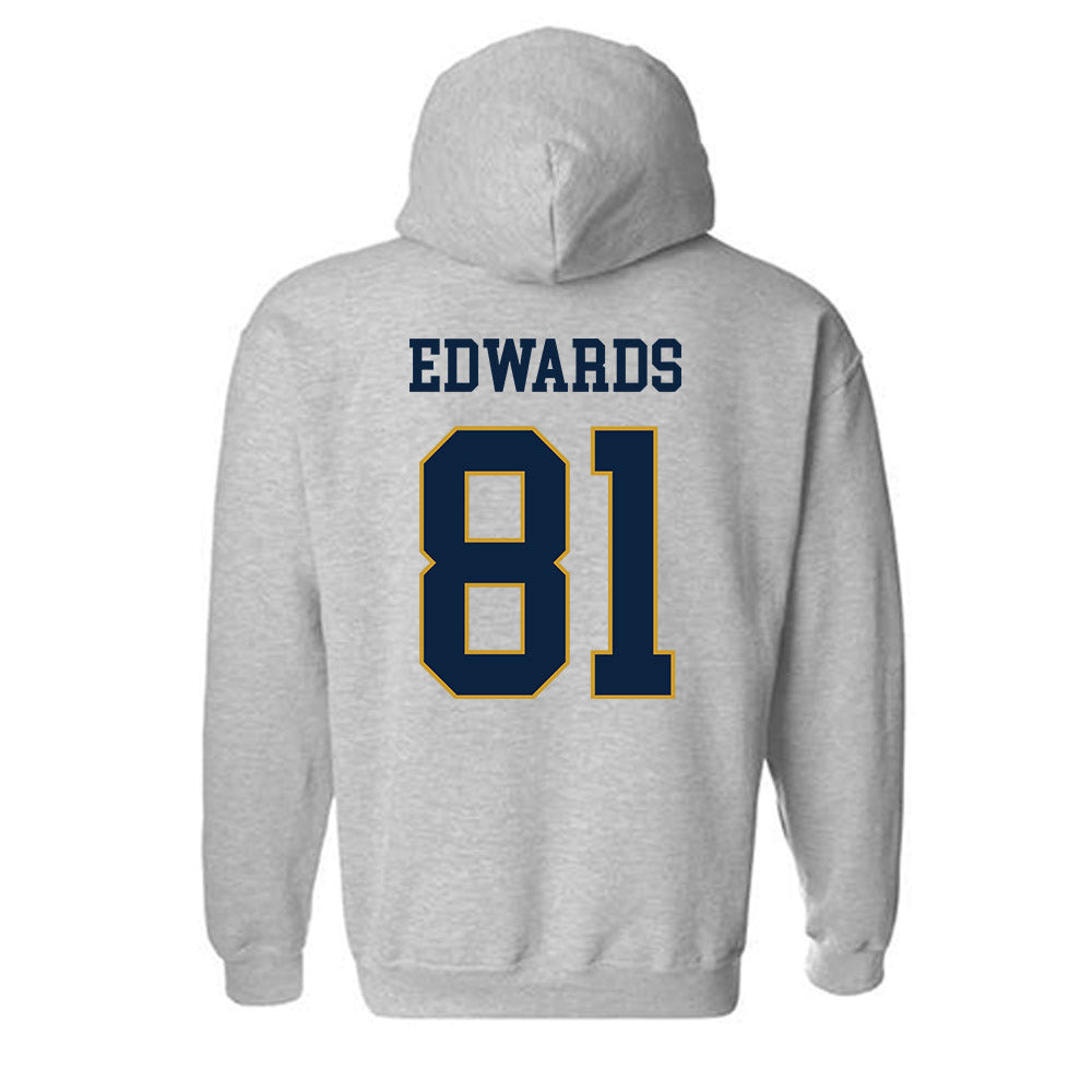 Notre Dame - NCAA Men's Ice Hockey : Beckham Edwards - Classic Fashion Shersey Hooded Sweatshirt-1