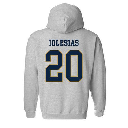 Notre Dame - NCAA Men's Lacrosse : Miguel Iglesias - Classic Fashion Shersey Hooded Sweatshirt-1
