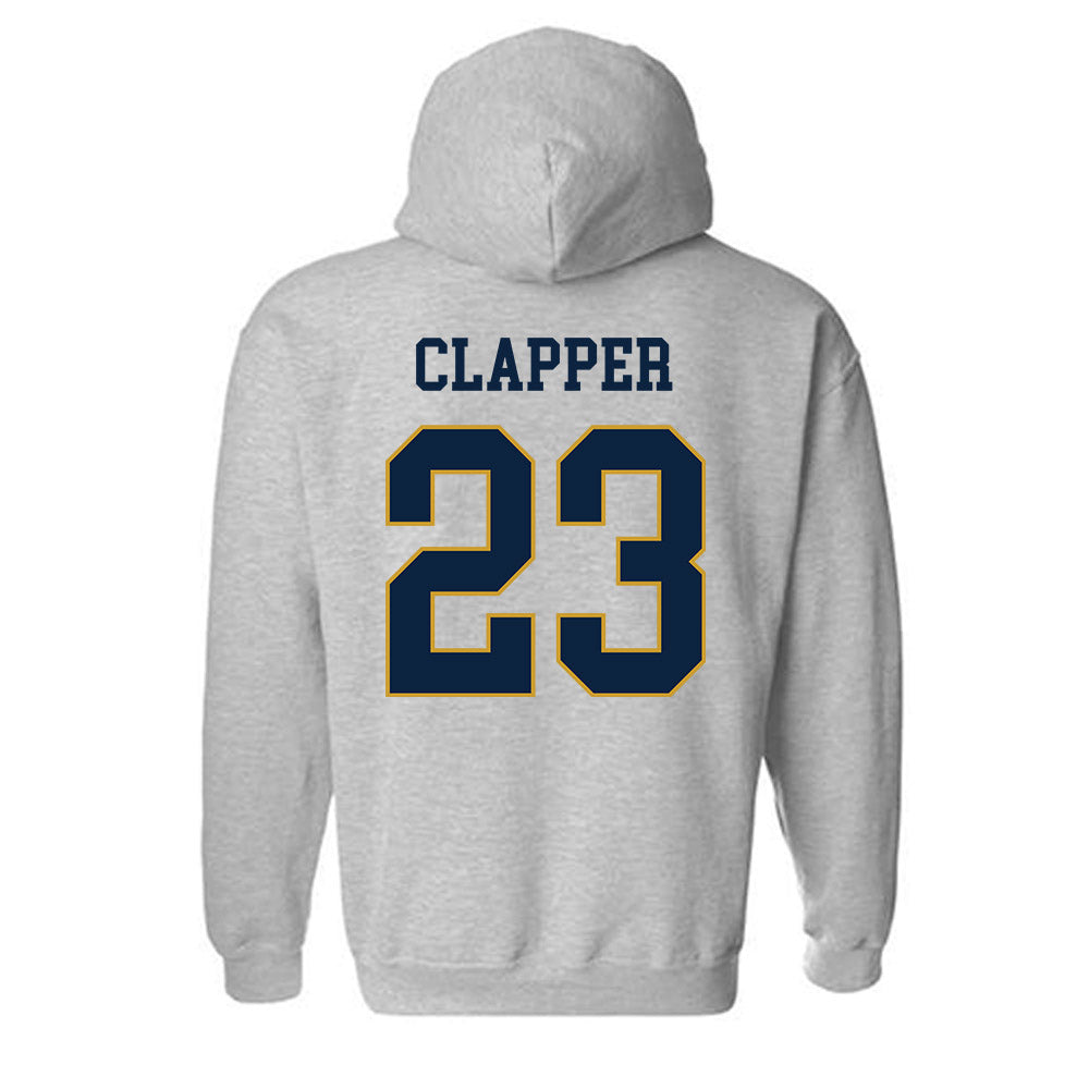 Notre Dame - NCAA Football : Jakobe Clapper - Classic Fashion Shersey Hooded Sweatshirt-1