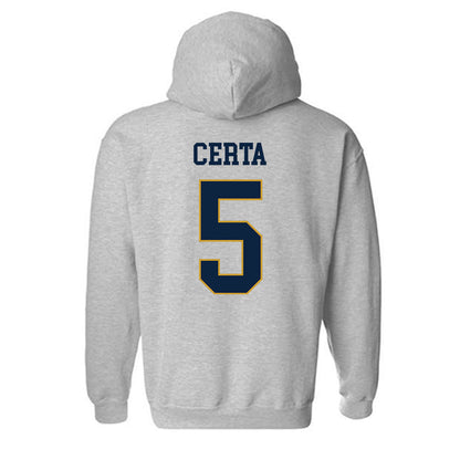 Notre Dame - NCAA Men's Basketball : Cole Certa - Classic Fashion Shersey Hooded Sweatshirt-1