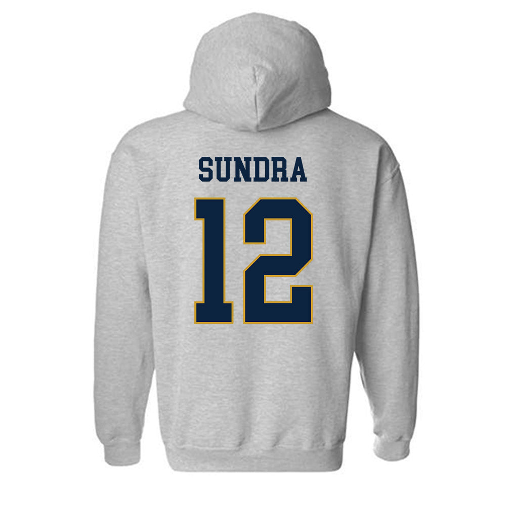 Notre Dame - NCAA Men's Basketball : Garrett Sundra - Classic Fashion Shersey Hooded Sweatshirt-1