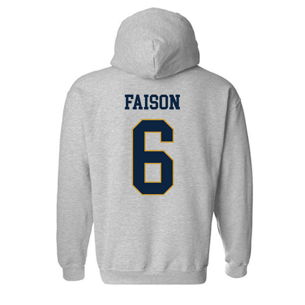 Notre Dame - NCAA Football : Jordan Faison - Classic Fashion Shersey Hooded Sweatshirt-1
