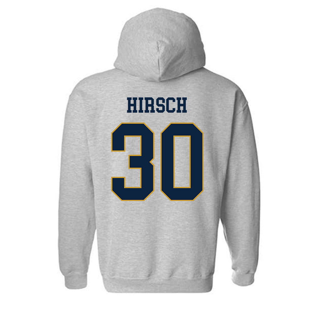 Notre Dame - NCAA Baseball : Xavier Hirsch - Classic Fashion Shersey Hooded Sweatshirt-1