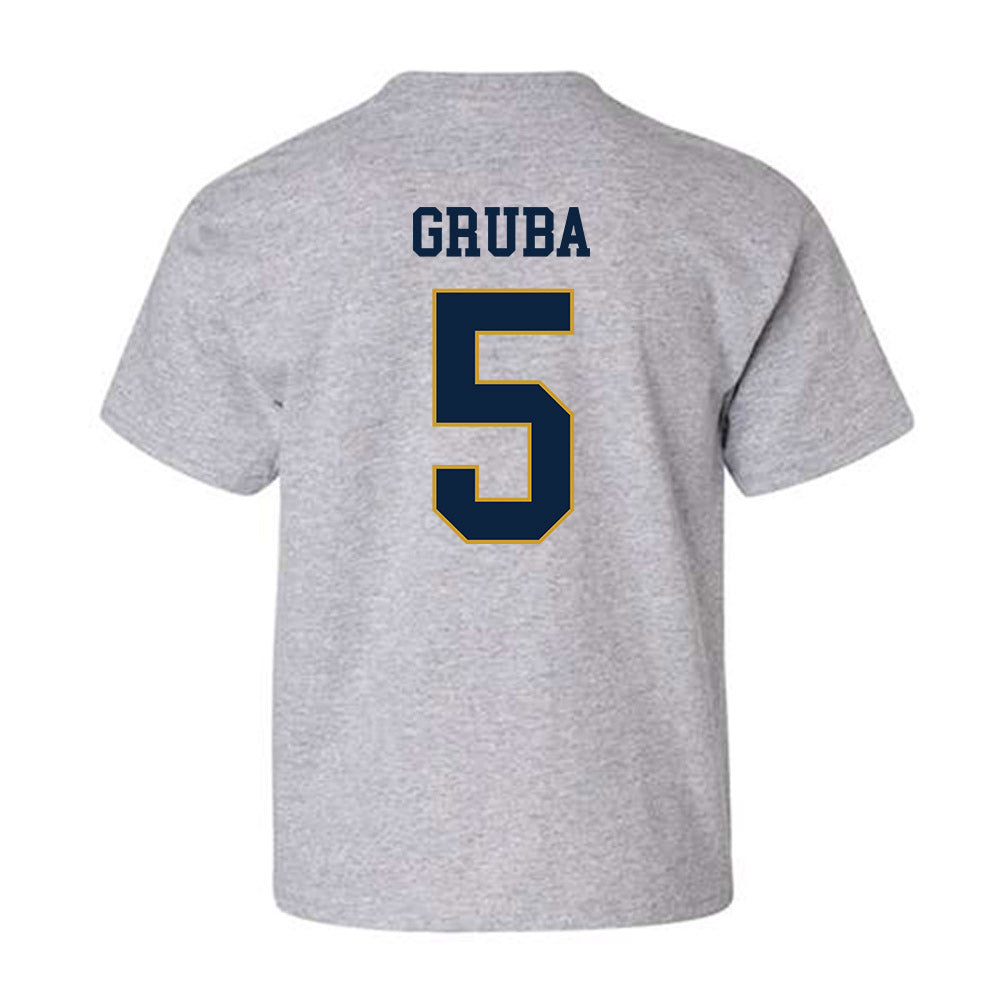 Notre Dame - NCAA Men's Ice Hockey : Leo Gruba - Classic Fashion Shersey Youth T-Shirt-1