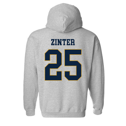 Notre Dame - NCAA Football : Preston Zinter - Classic Fashion Shersey Hooded Sweatshirt-1