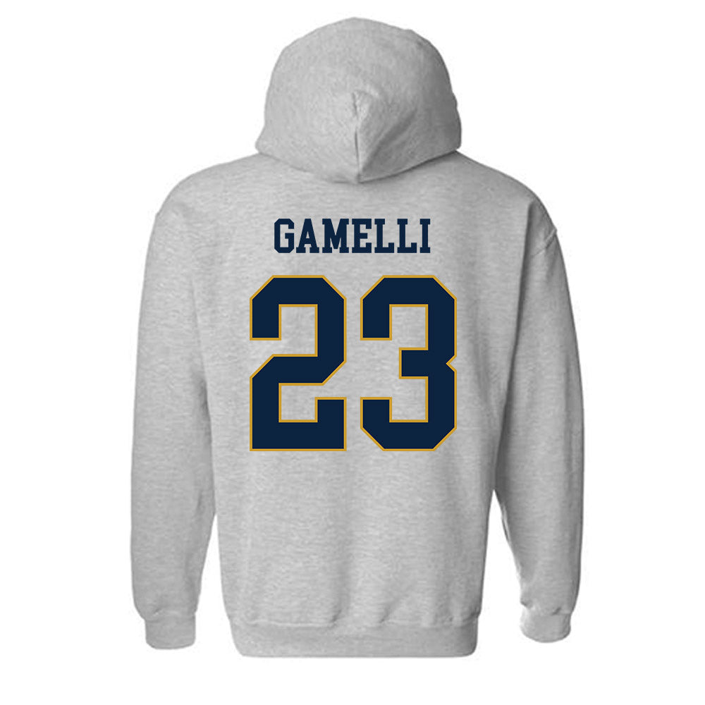 Notre Dame - NCAA Baseball : Gian Gamelli - Classic Fashion Shersey Hooded Sweatshirt-1