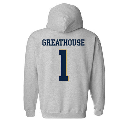 Notre Dame - NCAA Football : Jaden Greathouse - Classic Fashion Shersey Hooded Sweatshirt-1