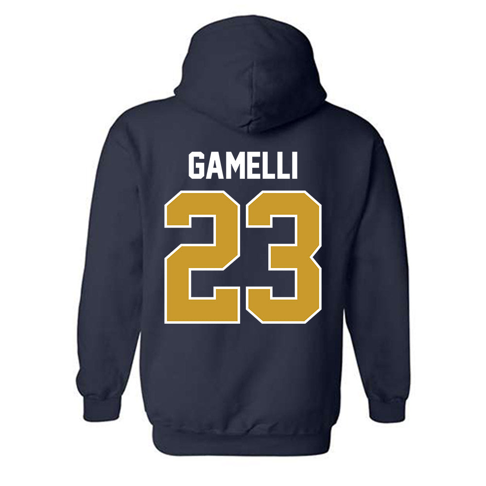 Notre Dame - NCAA Baseball : Gian Gamelli - Sports Shersey Hooded Sweatshirt-1