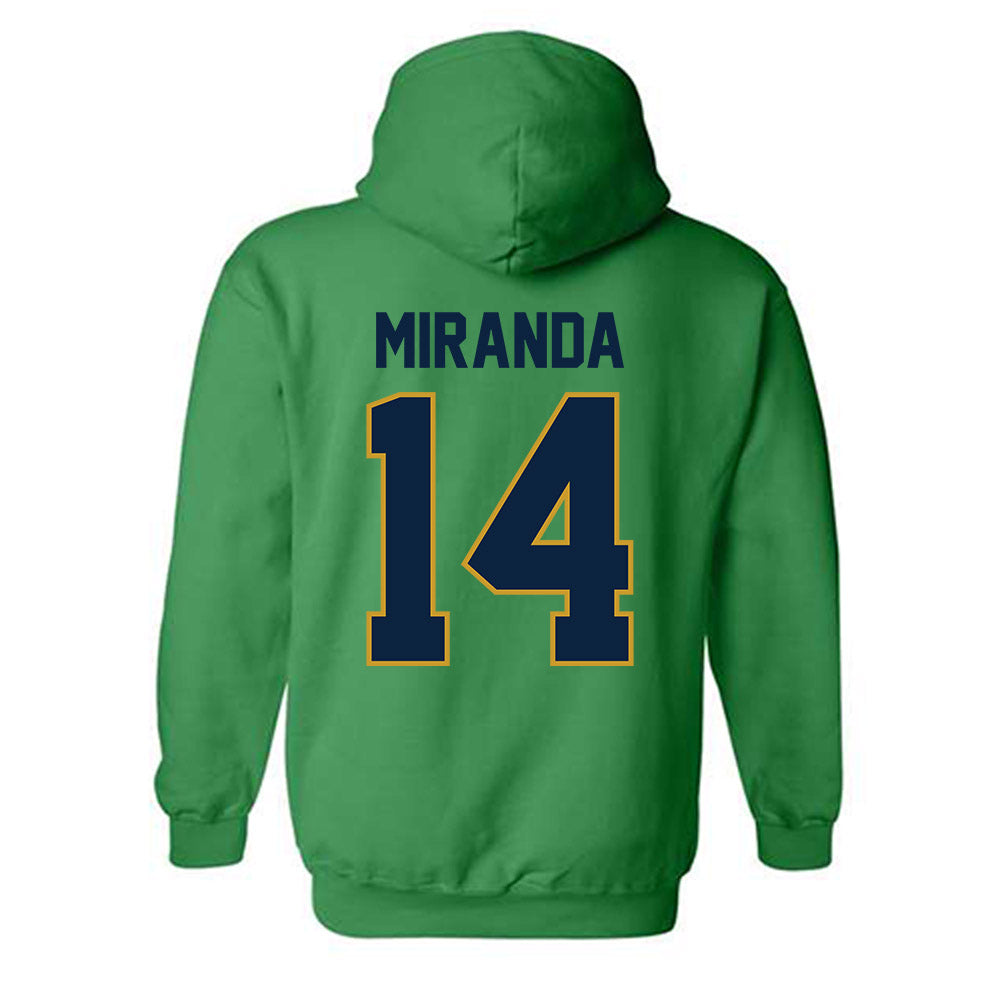 Notre Dame - NCAA Baseball : Shane Miranda - Sports Shersey Hooded Sweatshirt-1