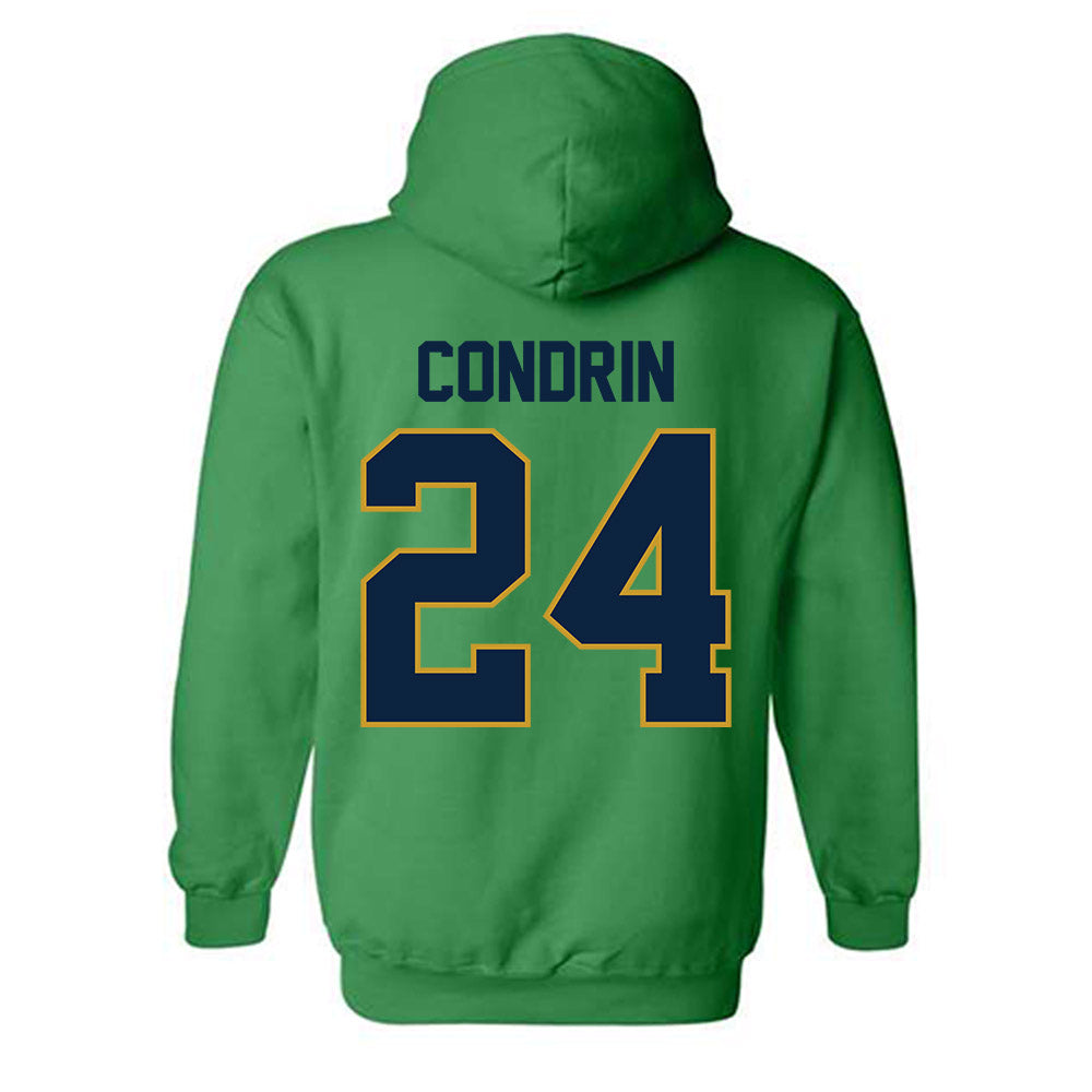 Notre Dame - NCAA Baseball : Luke Condrin - Sports Shersey Hooded Sweatshirt-1