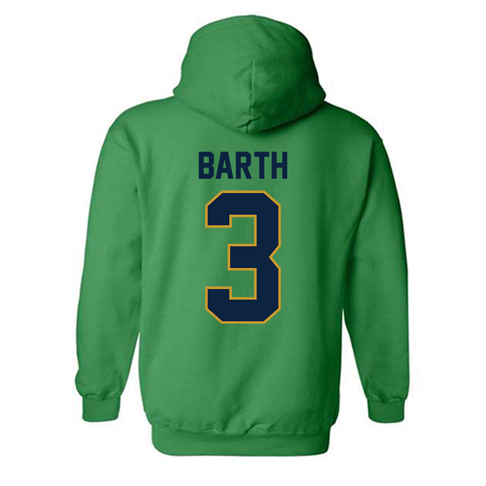 Notre Dame - NCAA Baseball : Mason Barth - Sports Shersey Hooded Sweatshirt-1