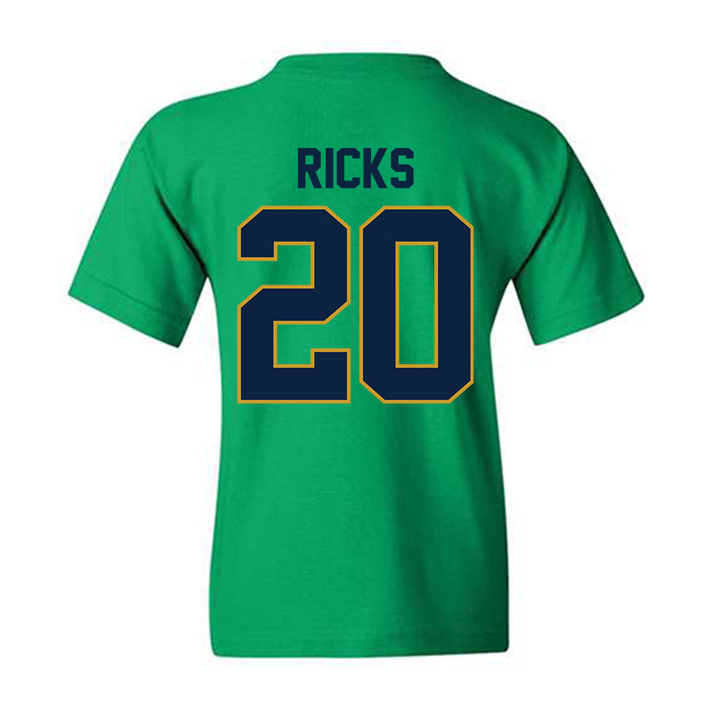 Notre Dame - NCAA Baseball : Caleb Ricks - Sports Shersey Youth T-Shirt-1