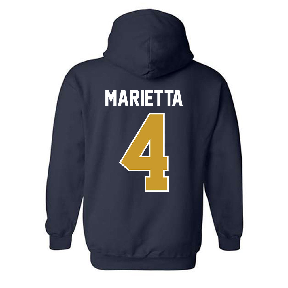 Notre Dame - NCAA Softball : Ashley Marietta - Sports Shersey Hooded Sweatshirt-1