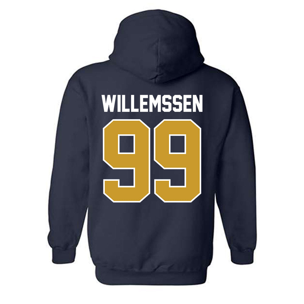 Notre Dame - NCAA Softball : Christina Willemssen - Sports Shersey Hooded Sweatshirt-1
