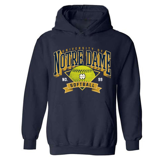 Notre Dame - NCAA Softball : Christina Willemssen - Sports Shersey Hooded Sweatshirt-0
