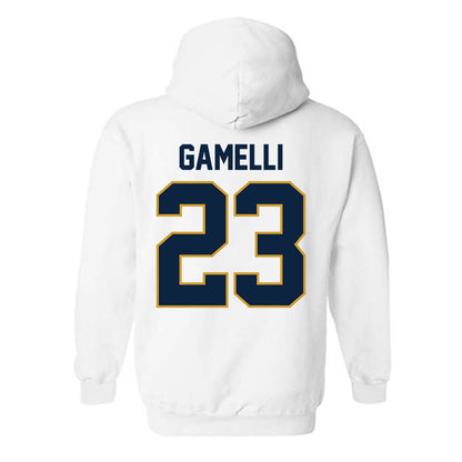 Notre Dame - NCAA Baseball : Gian Gamelli - Sports Shersey Hooded Sweatshirt-1