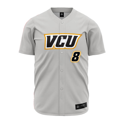VCU - NCAA Baseball : Tristan Lange - Grey Jersey-0