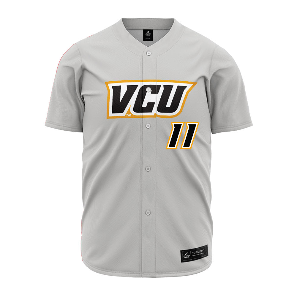 VCU - NCAA Baseball : Teige Lethert - Grey Jersey-0