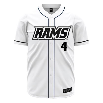 VCU - NCAA Baseball : Nicholas April-Gath - White Jersey-0