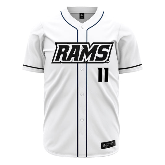 VCU - NCAA Baseball : Teige Lethert - White Jersey-0