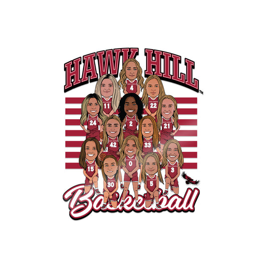 St. Joe's - NCAA Women's Basketball : Sticker Big 5 Champions Team Caricature