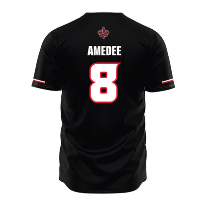Louisiana - NCAA Baseball : Lee Amedee - Vintage Baseball Jersey Black