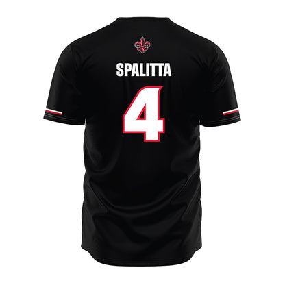 Louisiana - NCAA Baseball : Steven Spalitta - Black Jersey-1