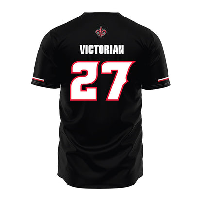 Louisiana - NCAA Baseball : Landon Victorian - Black Jersey-1