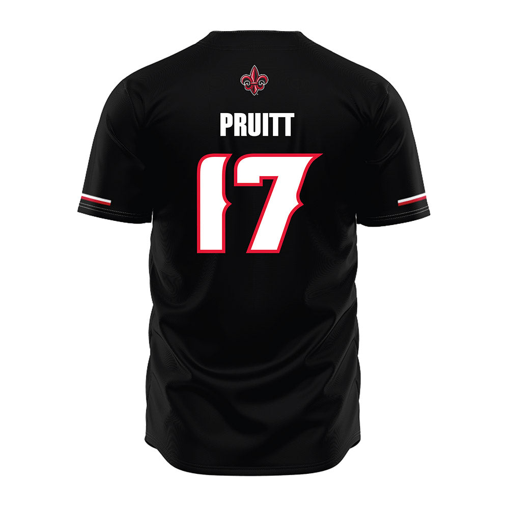 Louisiana - NCAA Baseball : Sawyer Pruitt - Black Jersey-1