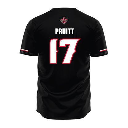 Louisiana - NCAA Baseball : Sawyer Pruitt - Black Jersey-1
