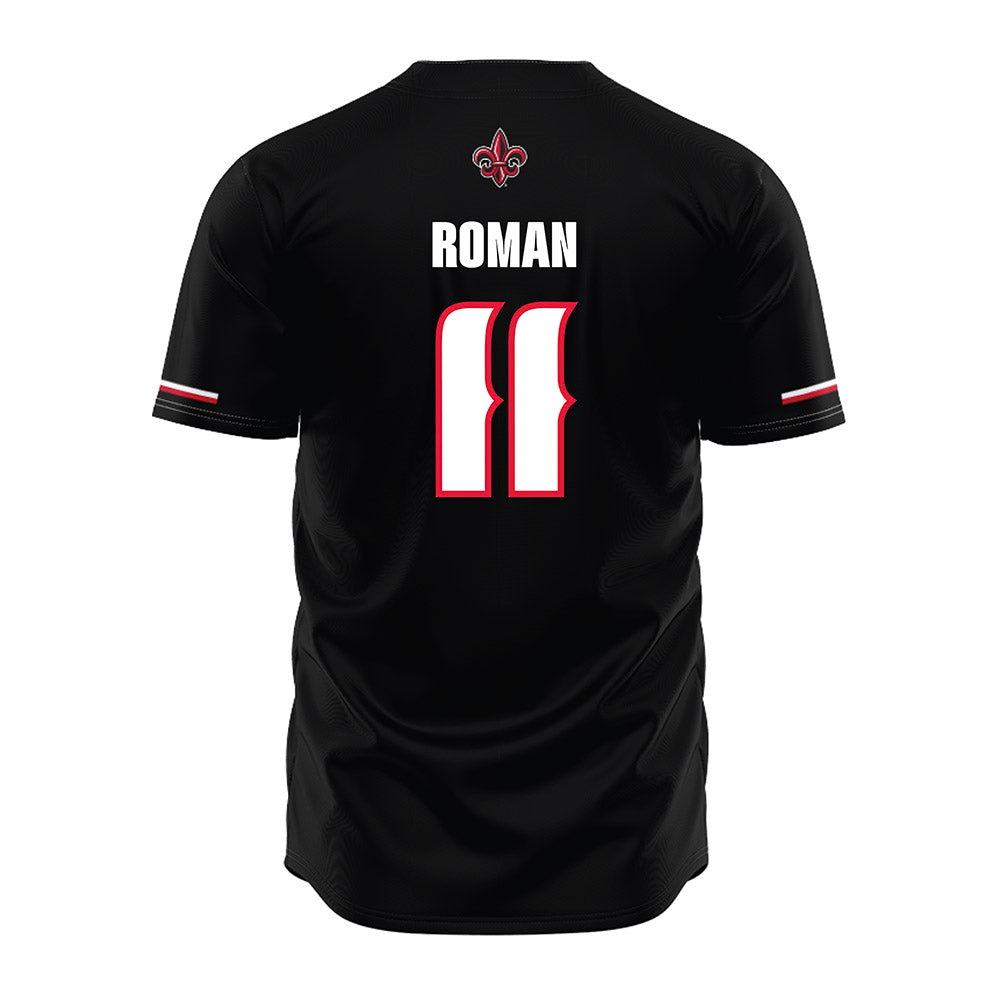 Louisiana - NCAA Baseball : Ty Roman - Black Jersey-1