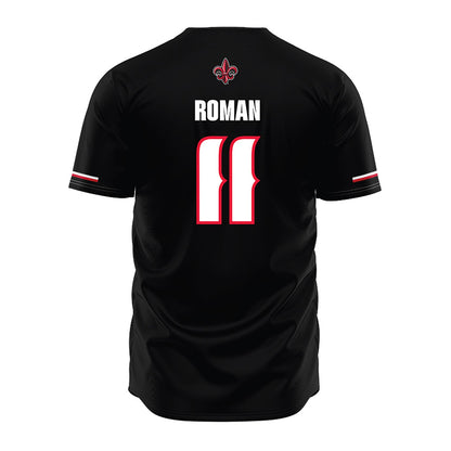 Louisiana - NCAA Baseball : Ty Roman - Black Jersey-1