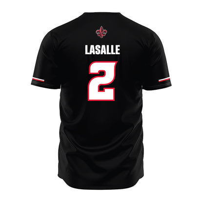Louisiana - NCAA Baseball : Donovan Lasalle - Black Jersey-1