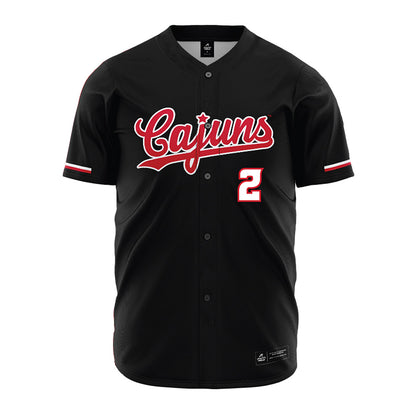 Louisiana - NCAA Baseball : Donovan Lasalle - Black Jersey-0