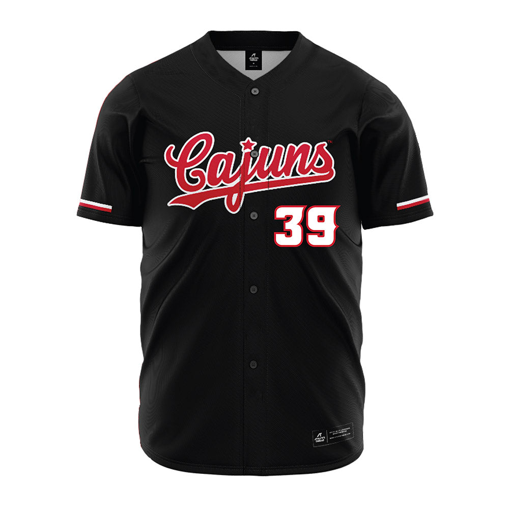 Louisiana - NCAA Baseball : Andrew Herrmann - Black Jersey-0
